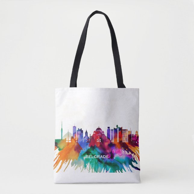 Belgrade Skyline Tote Bag (Front)