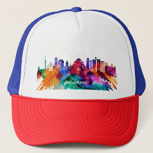 Belgrade Skyline Trucker Hat (Front)