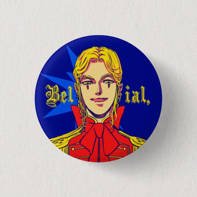 Belial 1 Inch Round Button (Front)