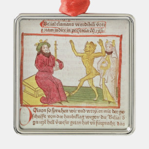 Belial dances before King Solomon Metal Ornament