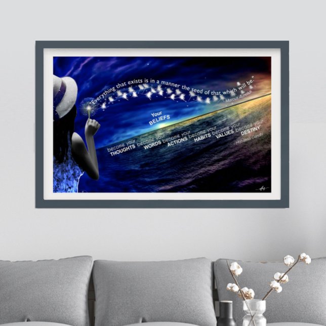 Belief - The seeds you Sow and Your Goals Poster (Belief Poster with two famous inspiring quotes.)