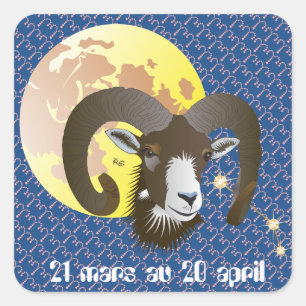 Bélier 21 mars au 20 avril Autocollants Square Sticker