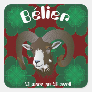 Bélier 21 mars au 20 avril Autocollants Square Sticker