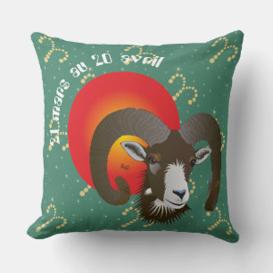 Bélier 21 Mars outer 20 avril Coussins Throw Pillow