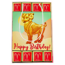 Bélier - Sac Cadeau Joyeux Anniversaire Moyen