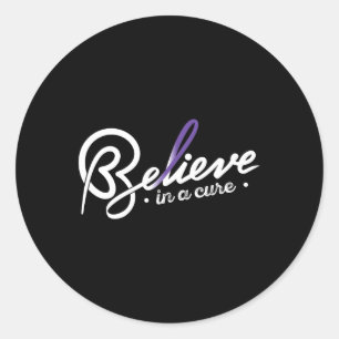 Believe1- Epilepsy Awareness Supporter Ribbon Classic Round Sticker