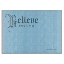 Believe - 15" x 11" Glass Cutting Board