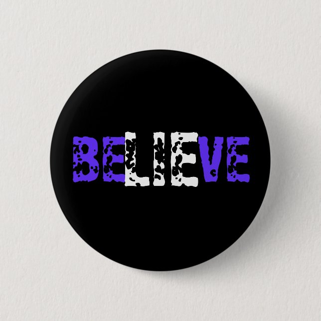 BeLIEve 2 Inch Round Button (Front)