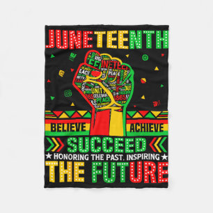 Believe achieve succeed honouring the past fleece blanket