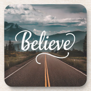 Believe Affirmation Nature Coaster Set