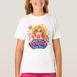 Believe and Achieve: Little Girl's Dream World T-Shirt