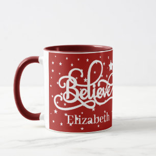 Believe and stars personalized mug