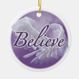 Believe Angel Wing Ornament