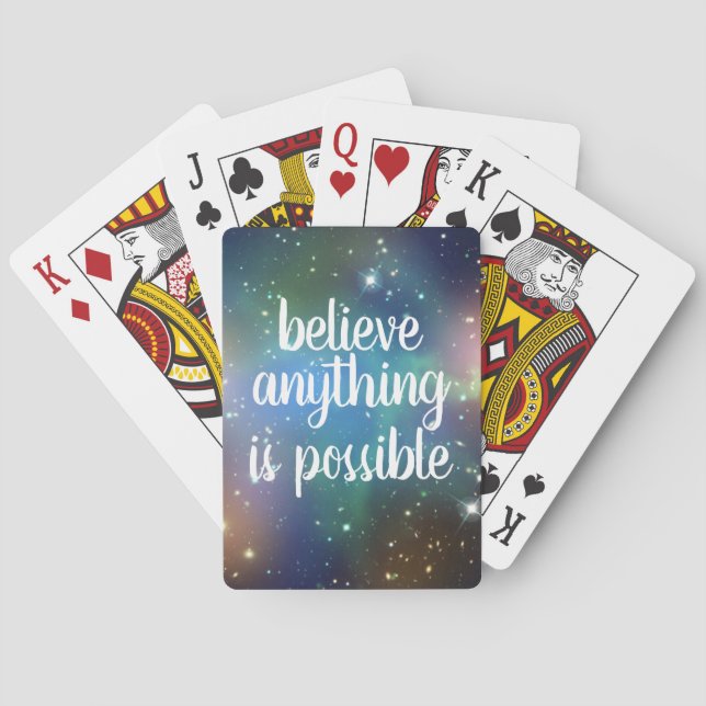 Believe Anything Is Possible Classic Playing Cards (Back)