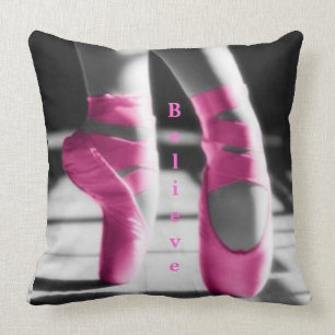 Believe Ballet Throw Pillow