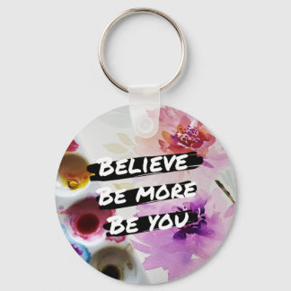 Believe Be More Be You Large Tote Bag Keychain