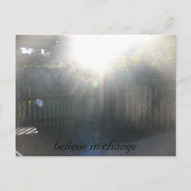 believe, believe in change postcard (Front)