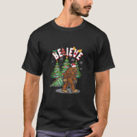 Believe Bigfoot Sasquatch Yeti Santa Hat Christmas