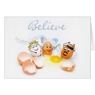 Believe Blank Concept Card - Cracked Eggs -