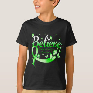 Believe Brain Disabilities Awareness Butterfly T-Shirt