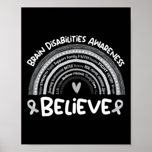 Believe  Brain Disabilities Awareness Month  Poster
