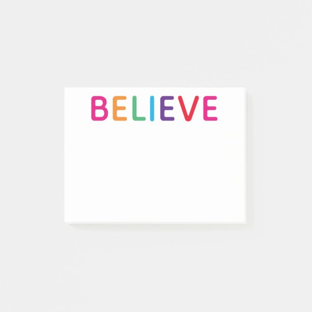 Believe Bright Post-it Notes (Front)