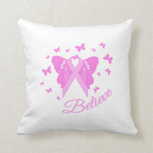 Believe Butterfly Awareness Throw Pillow