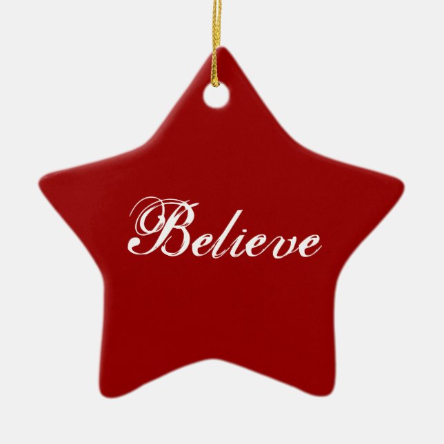 Believe Ceramic Ornament (Front)