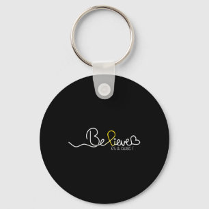 Believe- Childhood Cancer Awareness Supporter Item Keychain