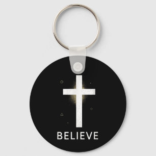 Believe - Christian Bible Quotes Religious Glaube Keychain