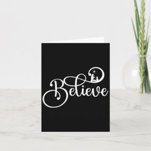 Believe Christian Jesus Christmas Xmas Family Pama Card