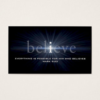 "Believe" Christian Message Card