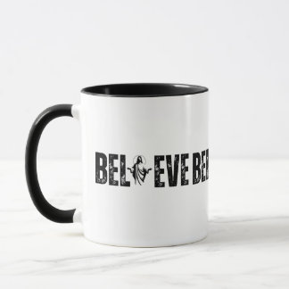 BELIEVE Christian Silhouette Open With Faith Mug