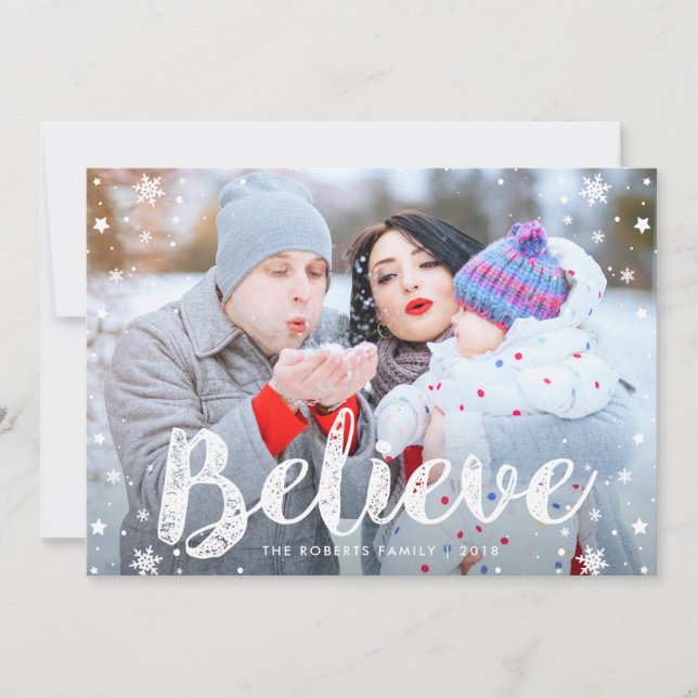 BELIEVE | christmas holiday greeting card (Front)