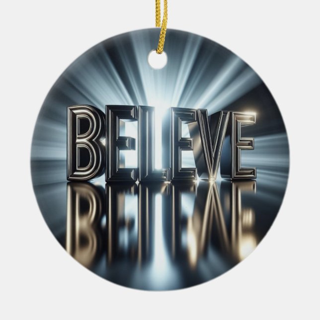 Believe Christmas Ornament (Front)
