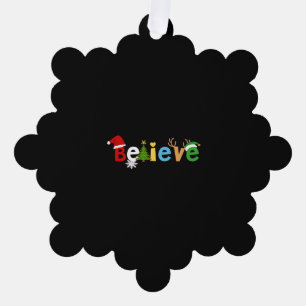 Believe (Christmas) Ornament Card