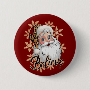 Believe Christmas Party Family Xmas Holiday 2 Inch Round Button