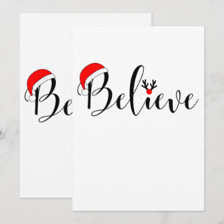 Believe Christmas Shirt Xmas Graphic Invitation