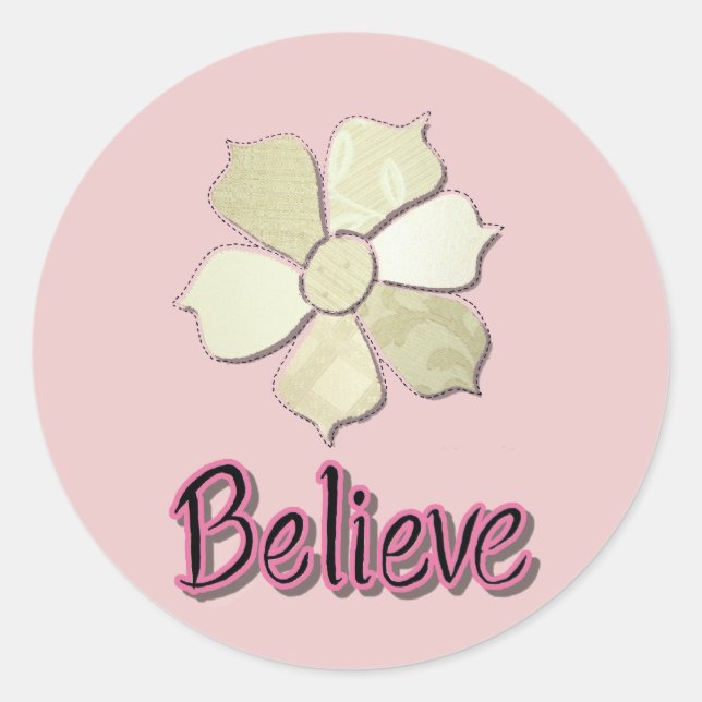 Believe! Classic Round Sticker (Front)