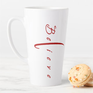Believe cross latte mug