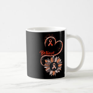 Believe Crps Awareness Orange Ribbon Sunflower Lov Coffee Mug
