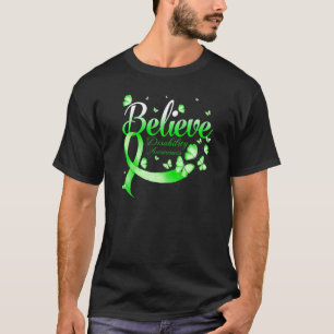 Believe Disability Awareness Butterfly T-Shirt