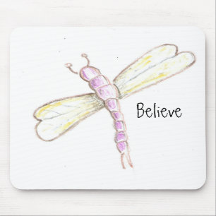Believe Dragonfly Mousepad