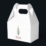 Believe Evergreen Tree Festive Christmas Party  Favor Box<br><div class="desc">Believe Christmas festive party favour box with a cute hand drawn evergreen tree and simple typography design. With customizable typography lettering you add your own text. Great for gifting this Holiday season.</div>