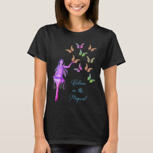 Believe Fairy Butterflies Inspirational      T-Shirt