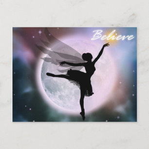 Believe fairy dance postcard
