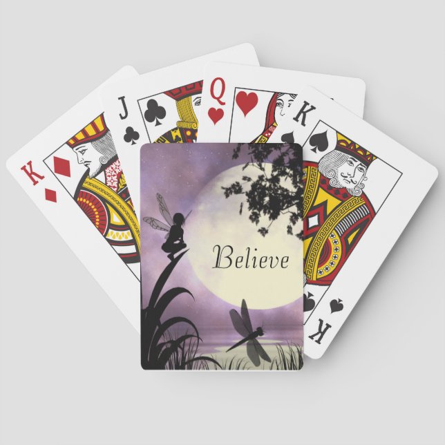 Believe fairy moon playing cards (Back)