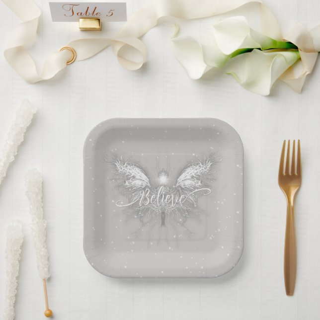 Believe Fairy Starlight Fantasy Paper Plate (Wedding)