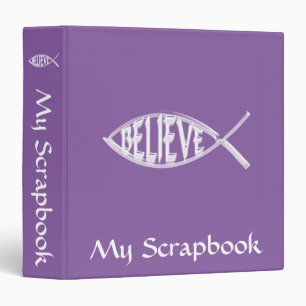 Believe Fish Lavender Binder