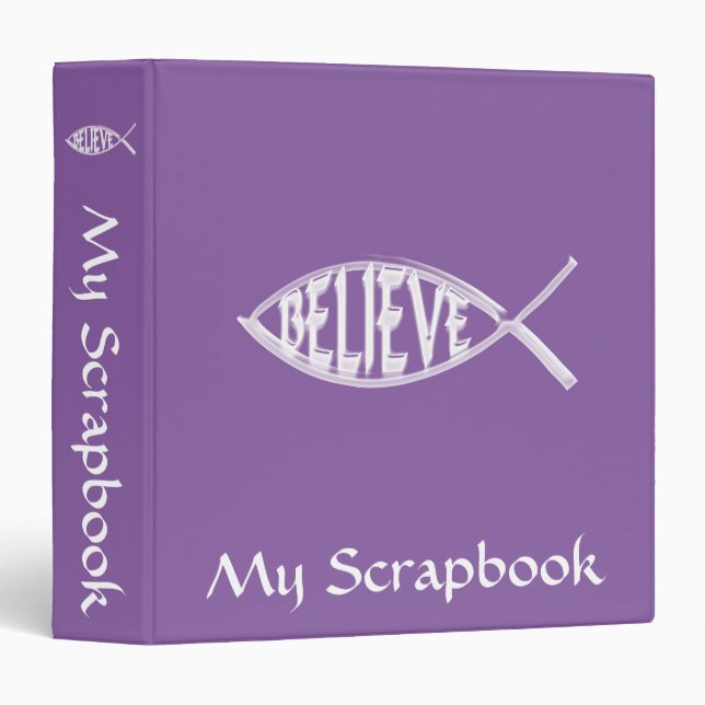 Believe Fish Lavender Binder (Front/Spine)